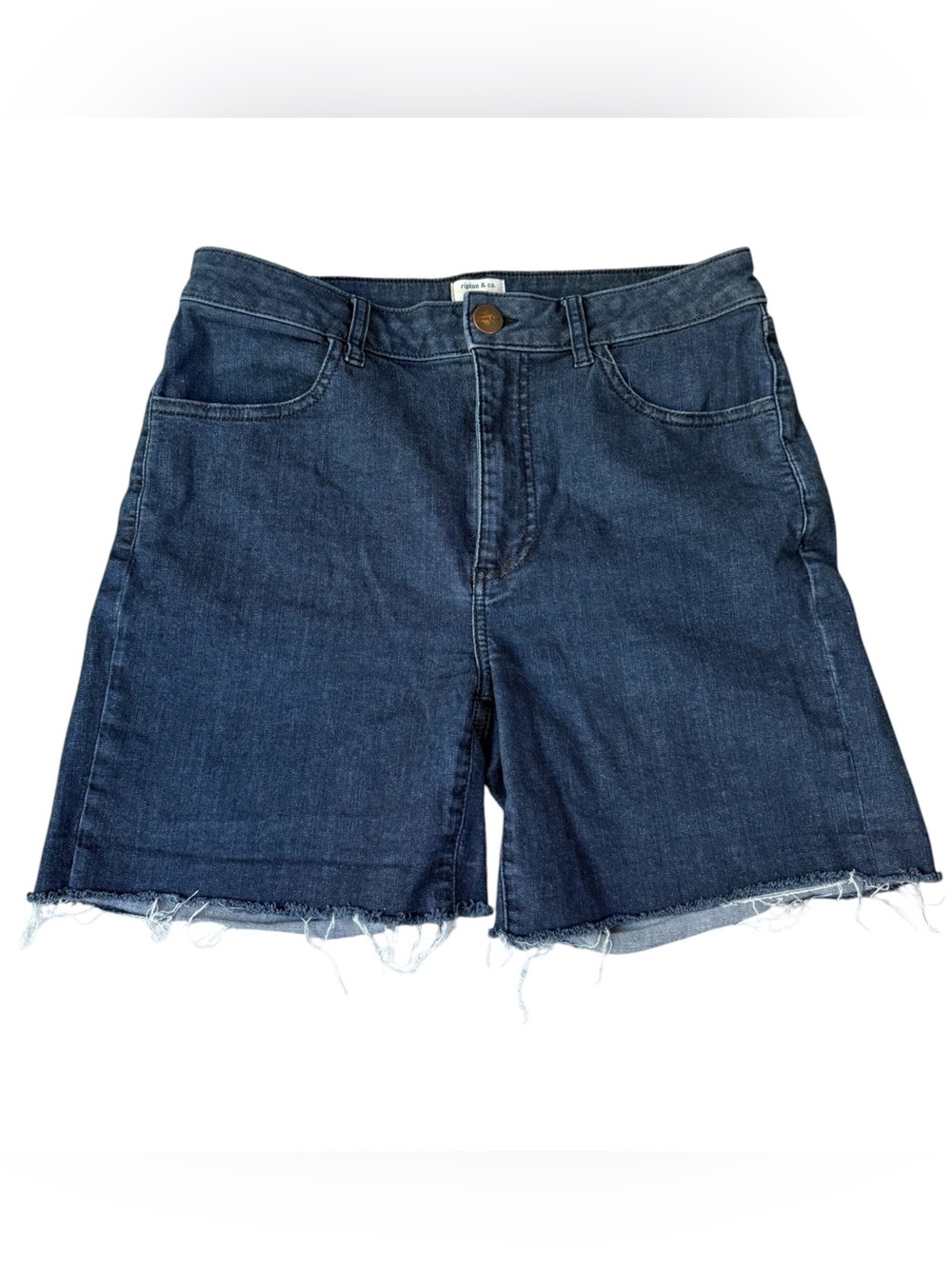 Ripton & Co Women's Dark Blue Denim Cutoff Short Jorts 28
